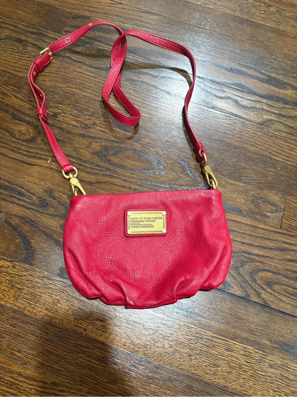 Marc by Marc Jacobs Red Leather Crossbody Shoulder Bag